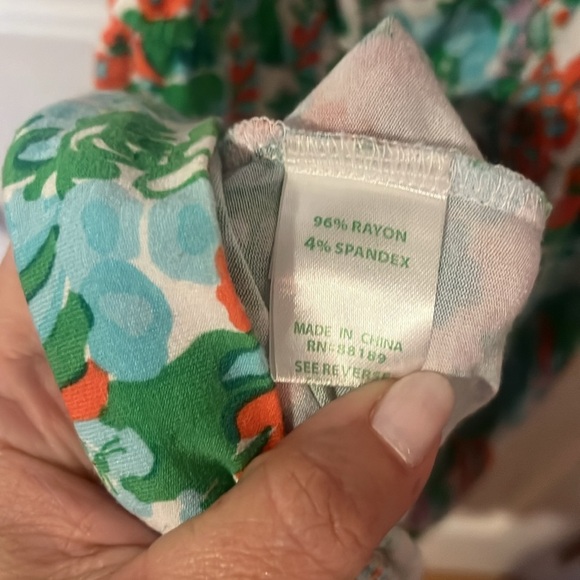 Lilly Pulitzer Strapless Multicolor Floral Dress women’s size Medium - Picture 7 of 7